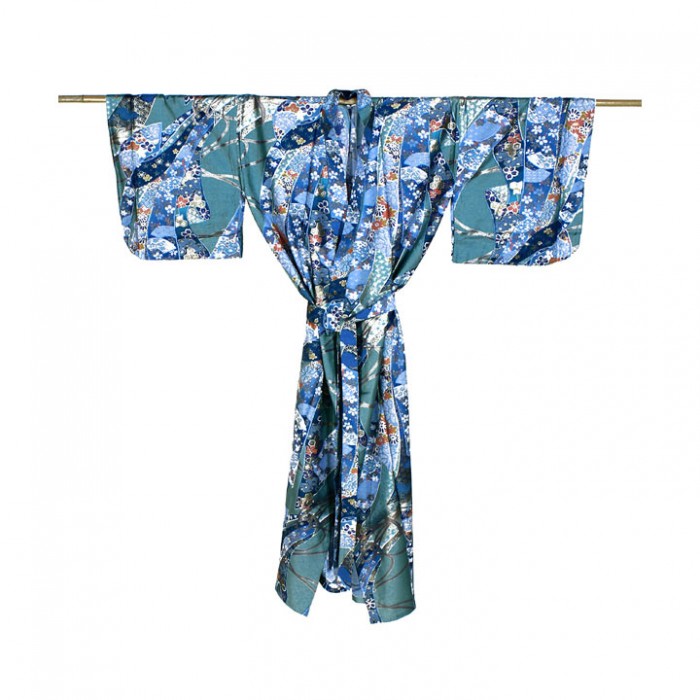 Yukata femme TURQUOISE