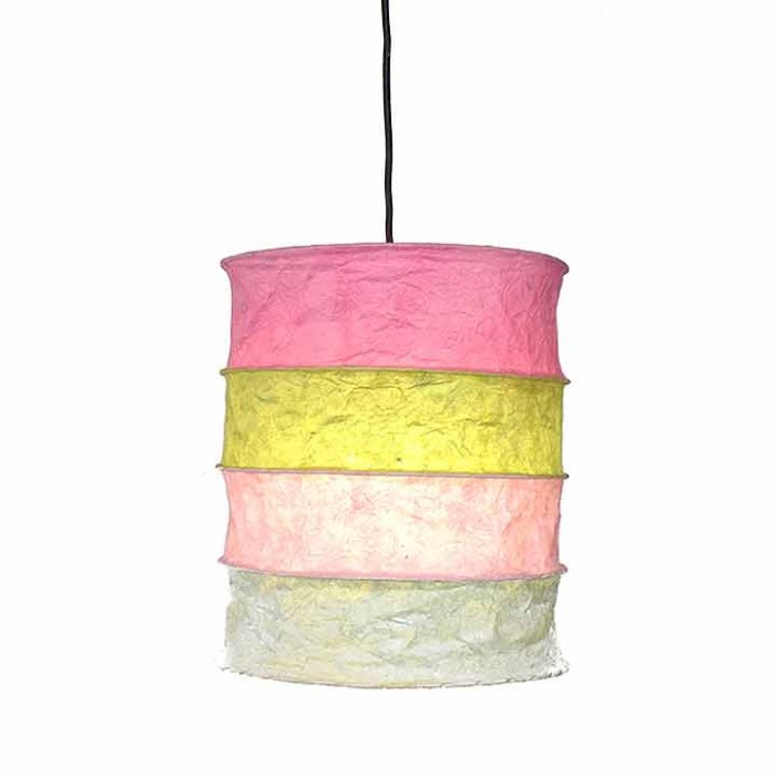 Suspension KOSHI Népal rose-vert Suspension KOSHI Népal rose-vert
